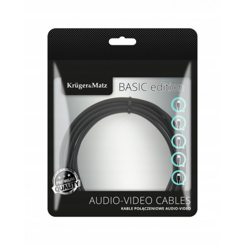 Kabel Kruger&matz KM1216 minijack (3,5 mm) - 2x RCA (cinch) 3 m