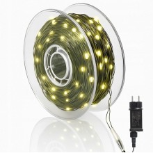 Lampki Drucik Lampki Choinkowe 1000 LED Ciepły Biały Programator 100m