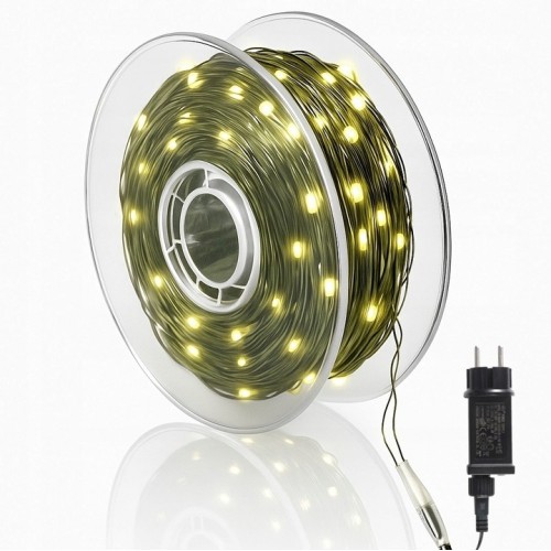 Lampki Drucik Lampki Choinkowe 1000 LED Ciepły Biały Programator 100m