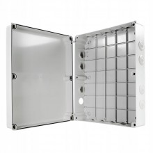 PUSZKA NATYNKOWA HERMETYCZNA IP65 460x380x120mm PAWBOL S-BOX 806 SZARA