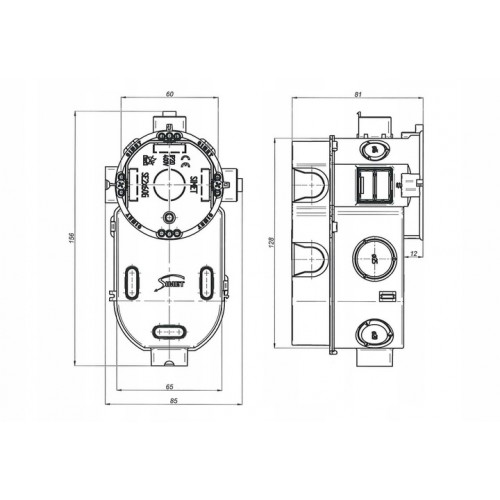 Puszka podtynkowa szeregowa podwójna 2×60 mm głęboka do elektroniki