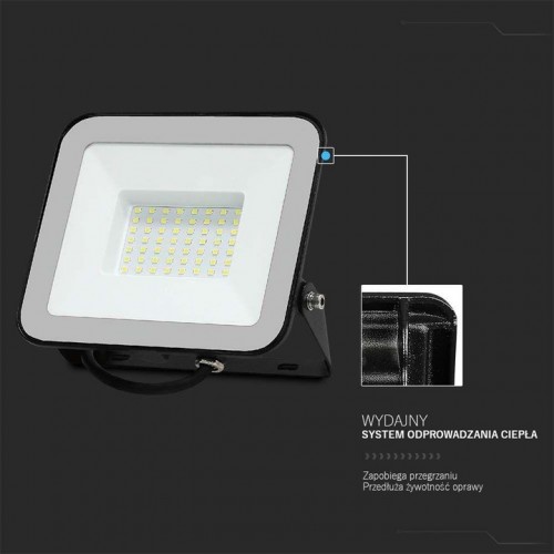 Naświetlacz LED Halogen Projektor LED 50W SAMSUNG CHIP PRO-S Czarny 4000K