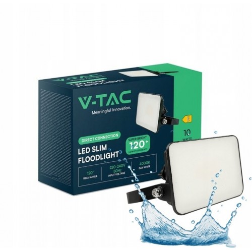 Naświetlacz LED Halogen Lampa Reflektor z Mufa Kablową 10W 4000K
