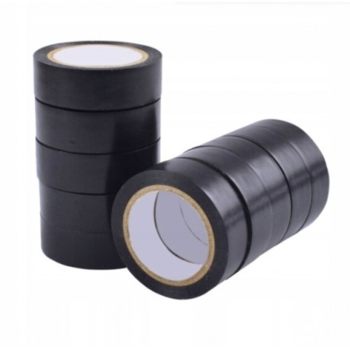Taśma Izolacyjna Izolacja Do Kabli Przewodów Czarna PVC 0.15x18mm 10 sztuk