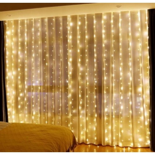 Kurtyna świetlna siatka LED zimny biały  160 LED USB