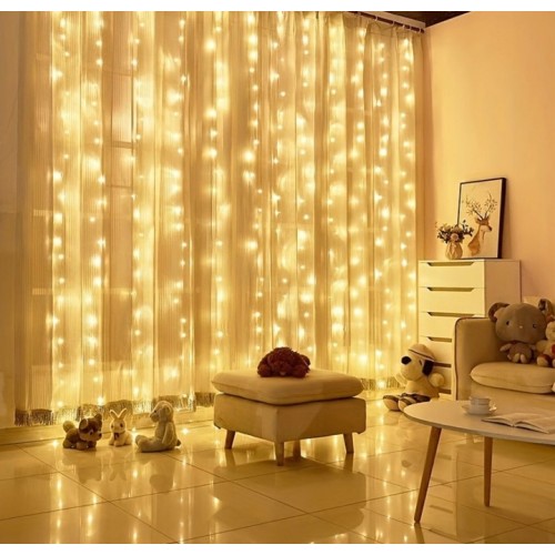 Kurtyna świetlna siatka LED zimny biały  160 LED USB