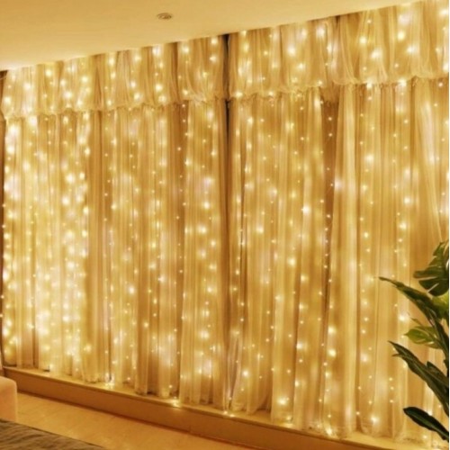 Kurtyna świetlna siatka LED zimny biały  160 LED USB