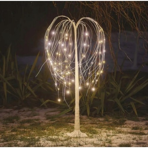Drzewko Świąteczne LED Figura Dekoracja Ogrodowa LED Ciepły Biały 120cm