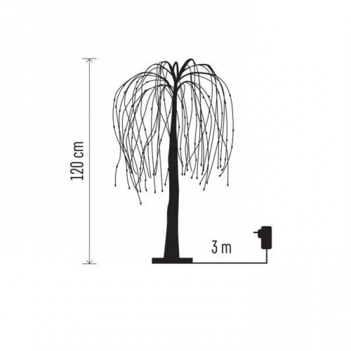 Drzewko Świąteczne LED Choinka Dekoracja Ogrodowa LED Biały Zimny 120cm