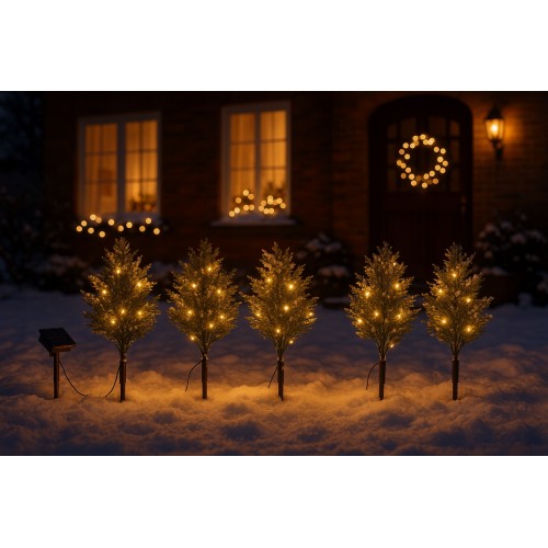 Gałązki LED Solarne Lampa Ogrodowa Świąteczna Choinka IP44