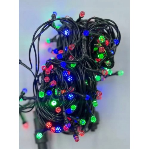 Lampki Choinkowe Światełka Na Choinkę 300 LED Gruba Dioda Multikolor