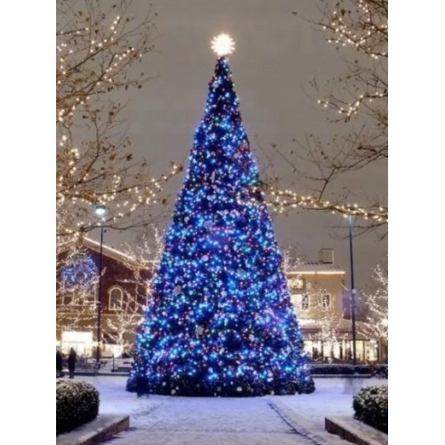 Lampki choinkowe 300LED niebieski + Flash