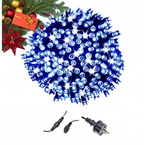 Lampki choinkowe 300LED niebieski + Flash