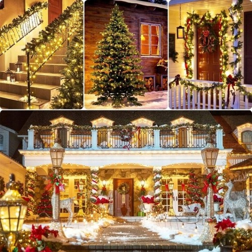 Lampki choinkowe 500 LED biały ciepły flash