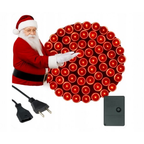 Lampki choinkowe 200 LED programator Czerwone
