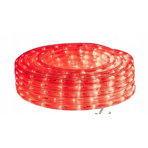 Wąż świetlny LED zewnętrzny  50 m czerwony programator