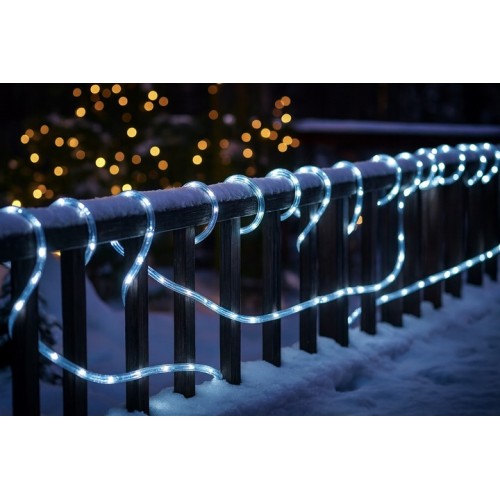 Wąż świetlny LED zewnętrzny 10 m zimny biały