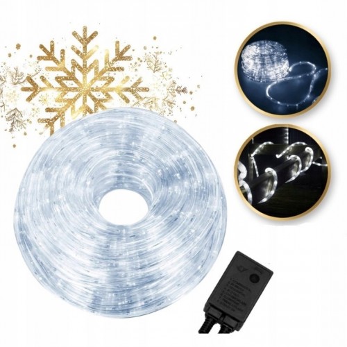 Wąż świetlny na zewnątrz lampki ogrodowe 360 LED 20m biały zimny