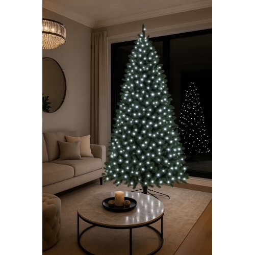 Lamki choinkowe 1000 LED zimny biały programator