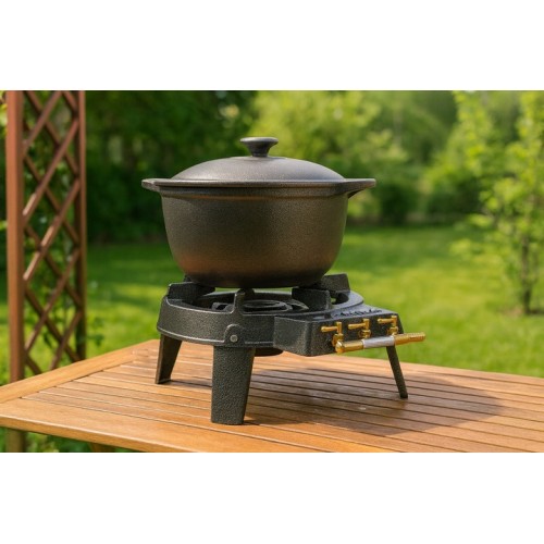Kuchenka Gazowa Taboret Żeliwny Palnik Gazowy Mocny 9,8kW
