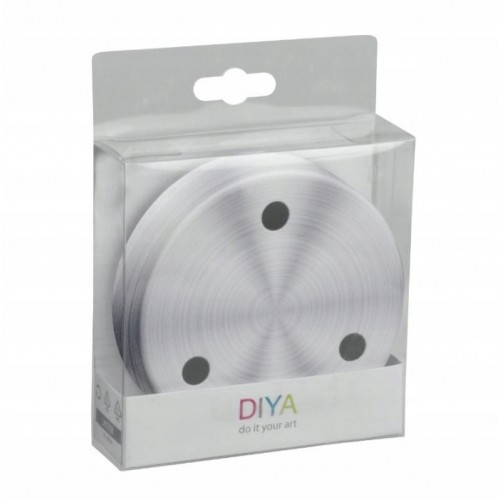 Podsufitka potrójna rozeta do lampy metal szczotkowany