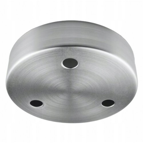 Podsufitka potrójna rozeta do lampy metal szczotkowany