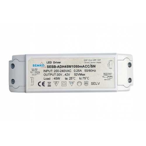 Zasilacz do paneli LED zasilacz elektryczny 45W 30V 42V