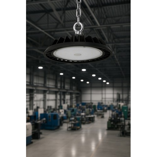 Lampa wisząca UFO HIGHBAY LED Voyager 200W 4000K 28000LM CRI80 IP65 czarna