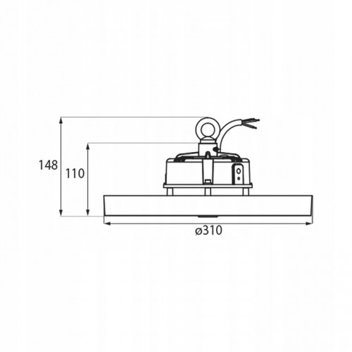 Lampa wisząca UFO HIGHBAY LED Voyager 200W 4000K 28000LM CRI80 IP65 czarna