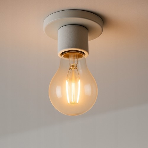 Oprawka ceramiczna porcelanowa do żarówek E27 gwint z uchwytem