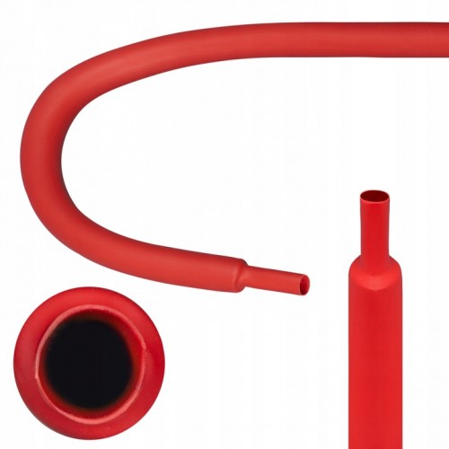 Koszulka Rurka Termokurczliwa Samogasnąca Izolacyjna 19,0/9,5 1mb Czerwona