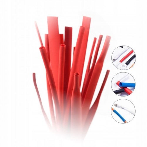 Koszulka Rurka Termokurczliwa Samogasnąca Izolacyjna 19,0/9,5 1mb Czerwona