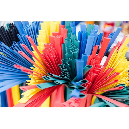 Koszulka Rurka Termokurczliwa Samogasnąca 2,4/1,2 Czerwona 1m