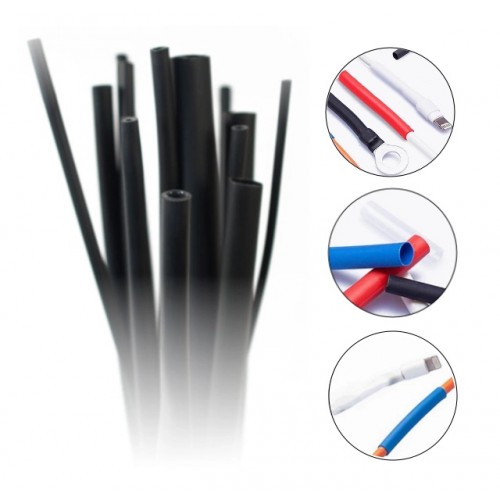 Koszulka Rurka Termokurczliwa Samogasnąca Izolacyjna Czarna 25,4/12,7 1mb