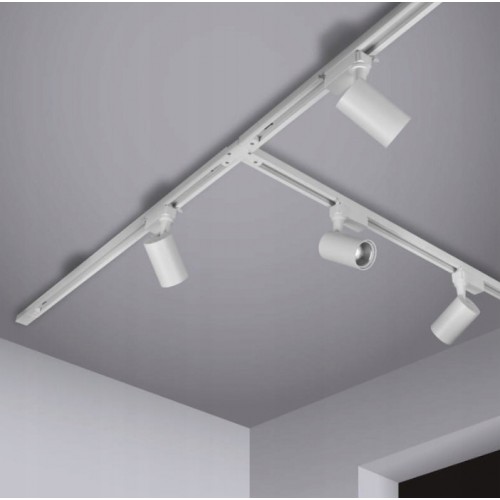 OŚWIETLENIE SZYNOWE LAMPA REFLEKTORY ZESTAW 4 x 5W X-LINE BIAŁY