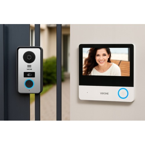 Wideodomofon Jednorodzinny WIFI  Full HD Furtka Brama Czytnik RFID Brelok