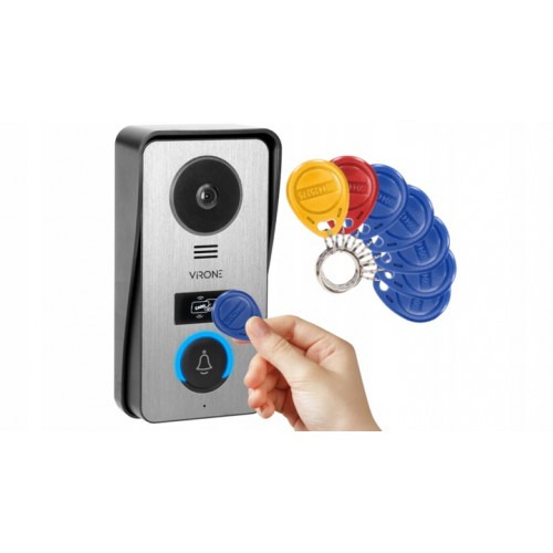 Wideodomofon Jednorodzinny WIFI  Full HD Furtka Brama Czytnik RFID Brelok