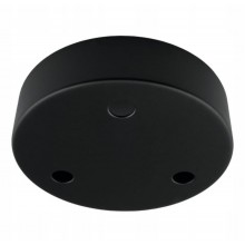 Podsufitka Metalowa Rozeta Sufitowa Potrójna Maskownica Okrągła Czarna