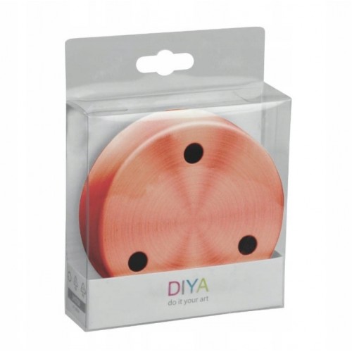 Podsufitka metalowa okrągła rozeta do lampy miedź