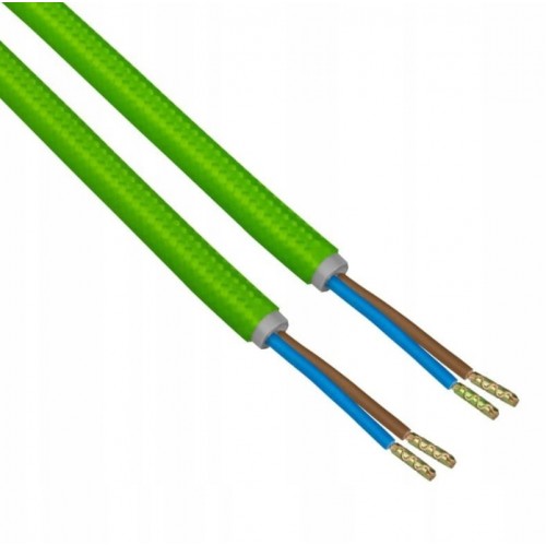 Przewód elektryczny kabel zasilający w oplocie 1,8 m zielony