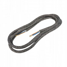 Przewód elektryczny w oplocie kabel sieciowy 2 x 0,75 mm2 szaro-biały 3 m