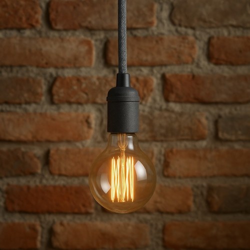 Przewód elektryczny kabel zasilający w oplocie 3 m szary