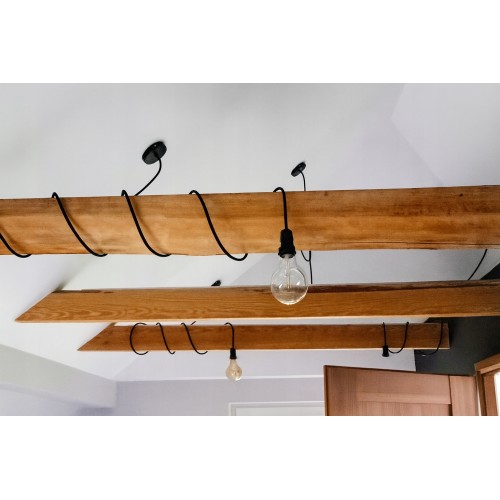 Podsufitka metalowa okrągła rozeta do lampy czarna