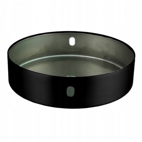 Podsufitka metalowa okrągła rozeta do lampy czarna