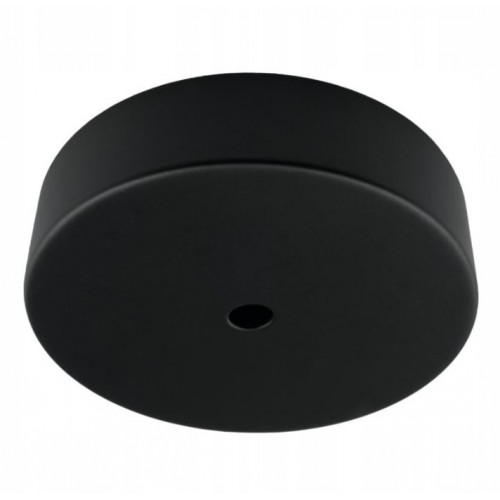 Podsufitka metalowa okrągła rozeta do lampy czarna