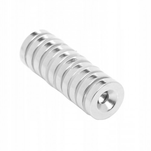 Magnes Neodynowy z Otworem 14x3 mm 10 sztuk Kraft&Dele