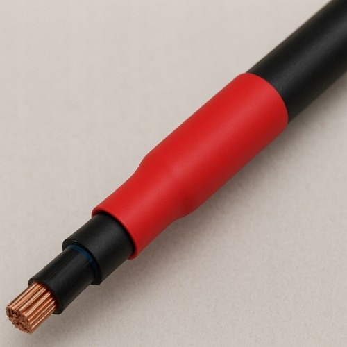 Koszulka Rurka Termokurczliwa Samogasnąca Czerwona 4,8/2,4 1mb