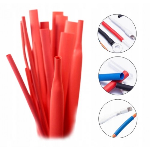 Koszulka Rurka Termokurczliwa Samogasnąca Czerwona 4,8/2,4 1mb