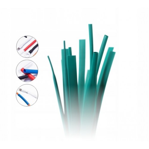 Koszulka Izolacyjna Rurka Termokurczliwa Zielona 4,8/2,4 1mb