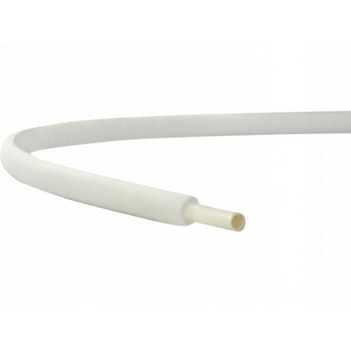 Rurka Izolacyjna Koszulka Termokurczliwa Samogasnąca 6,4/3,2 Biała 1m